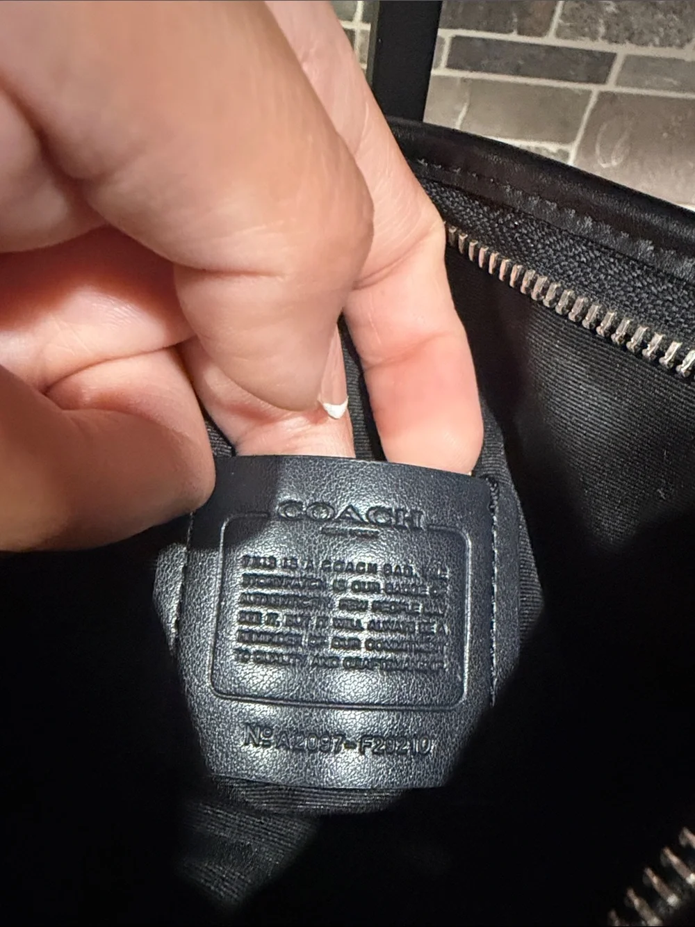 Coach Black Signature Monogram Shoulder Bag
